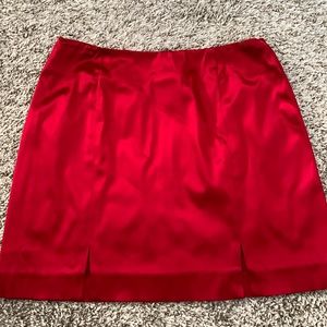 Red mini skirt